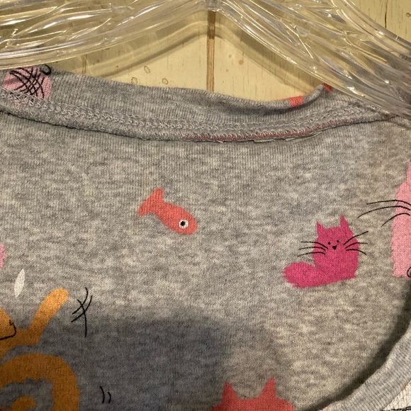 S/2 Gray Cat Print Nightgowns, SMALL, NEW - Picture 5 of 15